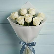 Букет 7 Белых роз Эдлесс Лав #REPLACE_PRED# Городце