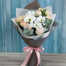 Букет цветов из:  Хризантемы и Розы #REPLACE_PRED# Городце