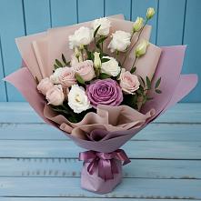 Букет цветов из:  Розы и Лизиантусы #REPLACE_PRED# Городце
