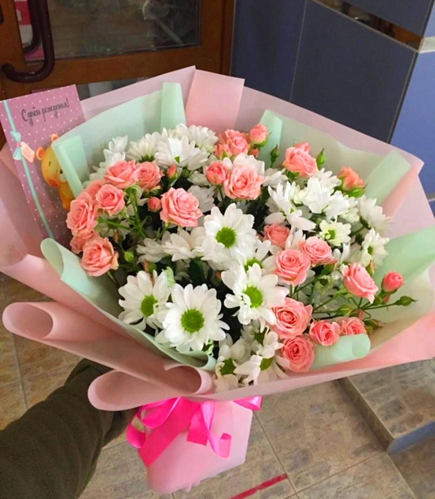 Букет цветов из: Розы и Хризантемы в Городце