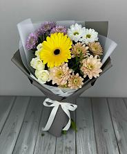 Букет цветов из:  Розы, Герберы и Хризантемы в Городце