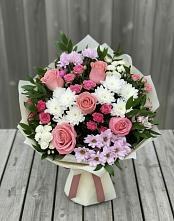 Букет цветов из:  Альстромерии, Гвоздики, Розы и Хризантемы #REPLACE_PRED# Городце