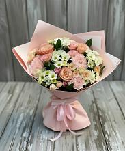 Букет цветов из:  Гвоздики, Розы и Хризантемы в Городце