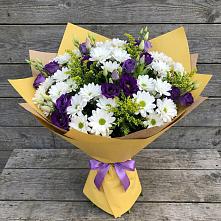 Букет цветов из:  Ирисы, Хризантемы и Ромашки в Городце